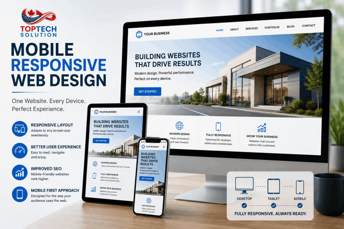 Mobile responsive website design