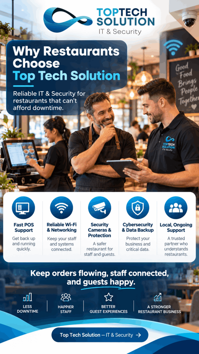 Why choose Top tech Solution for Restaurant IT services
