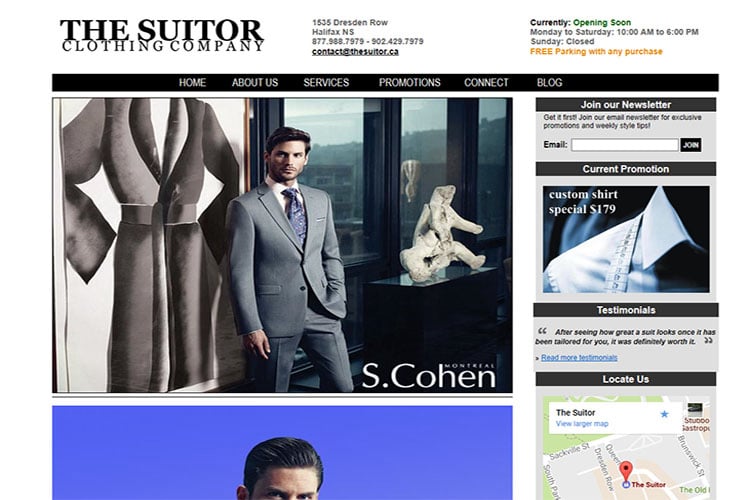 The Suitor - Myrtle Beach Website Design